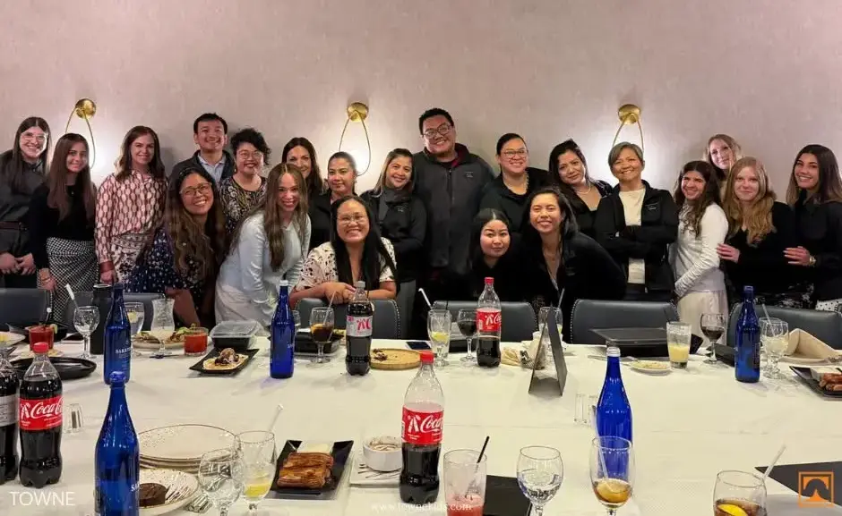 Towne Kids CEO Ms. Mindy with deployed Filipino nurses at quarterly appreciation event USA 2026