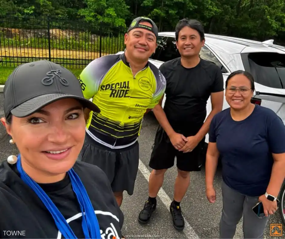Towne Kids nurses and staff participating in Special Children's Center Bike Ride community event