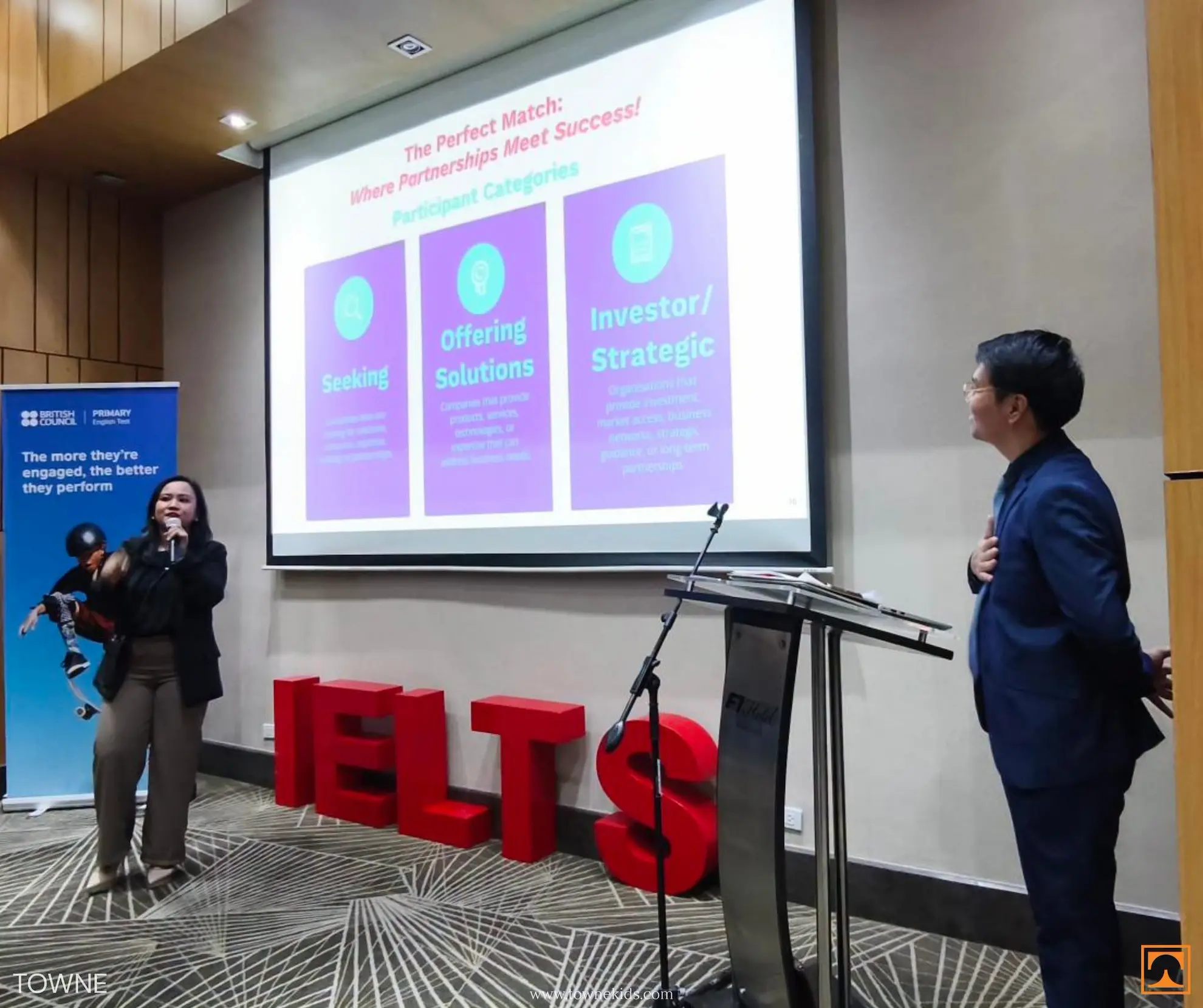 Speed networking session IELTS British Council Philippines Towne Kids Filipino nurses partnership event 2026