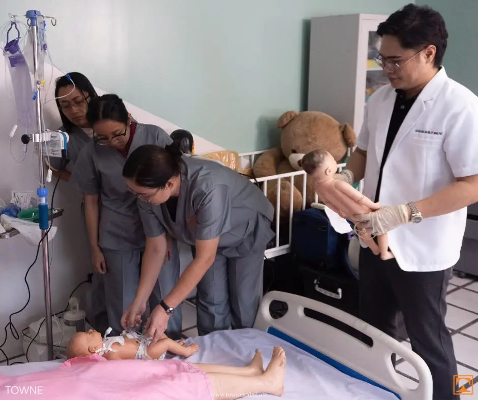 Towne Kids Chief Nurse Trainer guiding Filipino nurses during clinical simulation session 2026